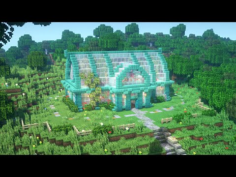 Minecraft | How to build a Greenhouse for all in Game Plants