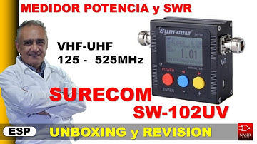 SURECOM SW-102UV Medidor Potencia y SWR VHF-UHF