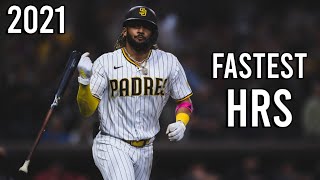 Fastest Homeruns | 2021 MLB Season