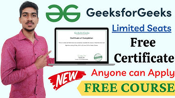 GeeksForGeeks Free Course with Certificate | Free Course for Students | Interview Preparation Course