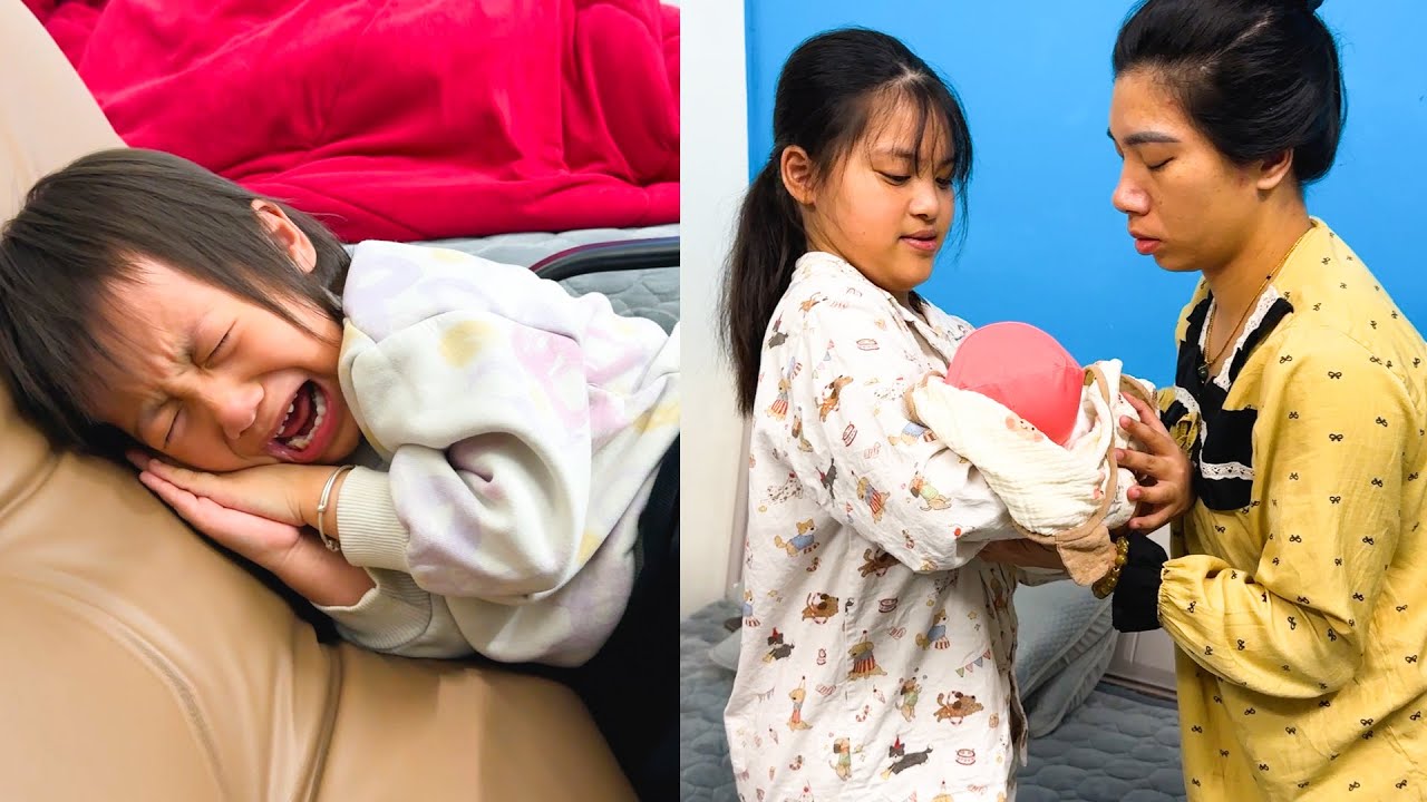 Diem is jealous when her mom only lets Quynh hold baby Banh Bao