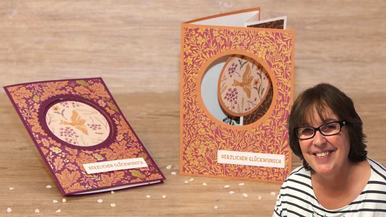 Raffinierte Peek-A-Boo Tri Fold Card・Produktreihe Herbstwunder・Stampin’ Up!