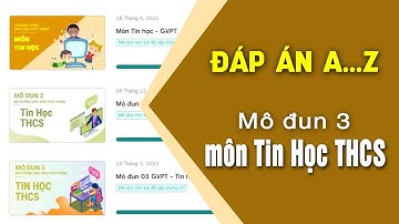 Đáp án Mô đun 3 môn Tin học THCS Trắc nghiệm và Tự luận