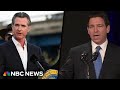 Wife of california gov newsom reportedly ended debate with desantis