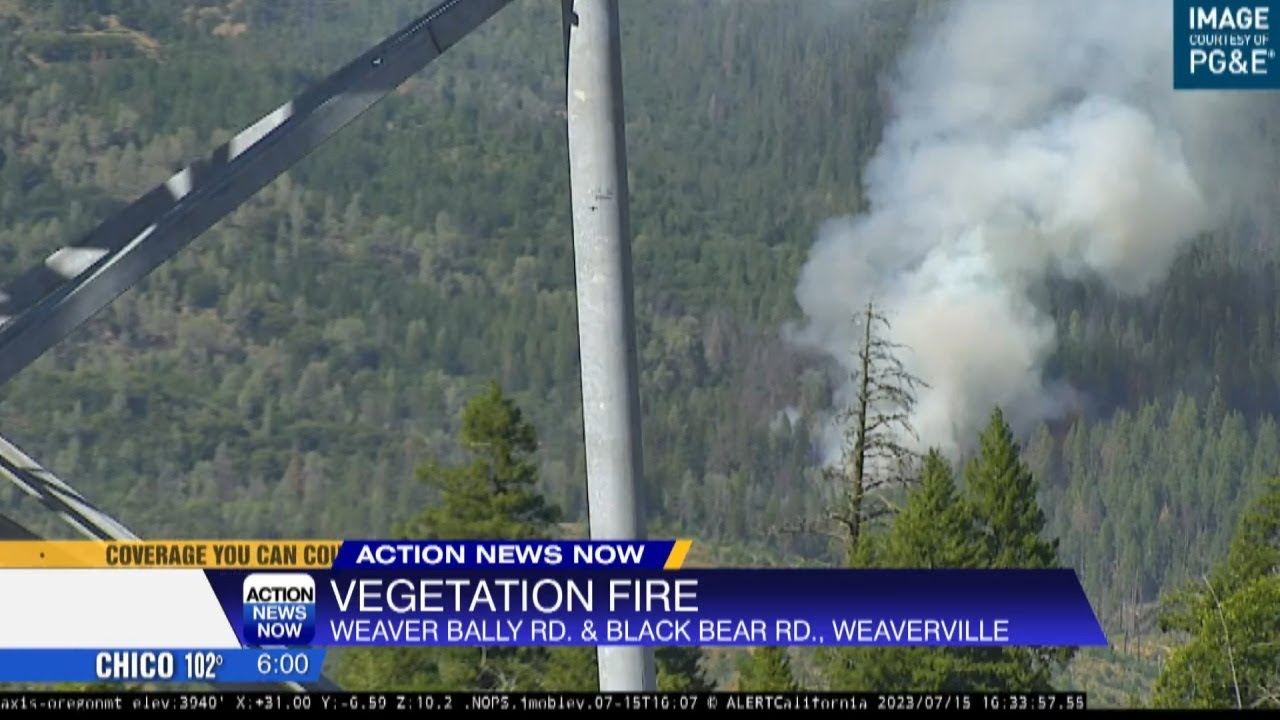 CAL FIRE crews at scene of vegetation fire in Weaverville - YouTube