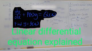 Linear differential equation explained