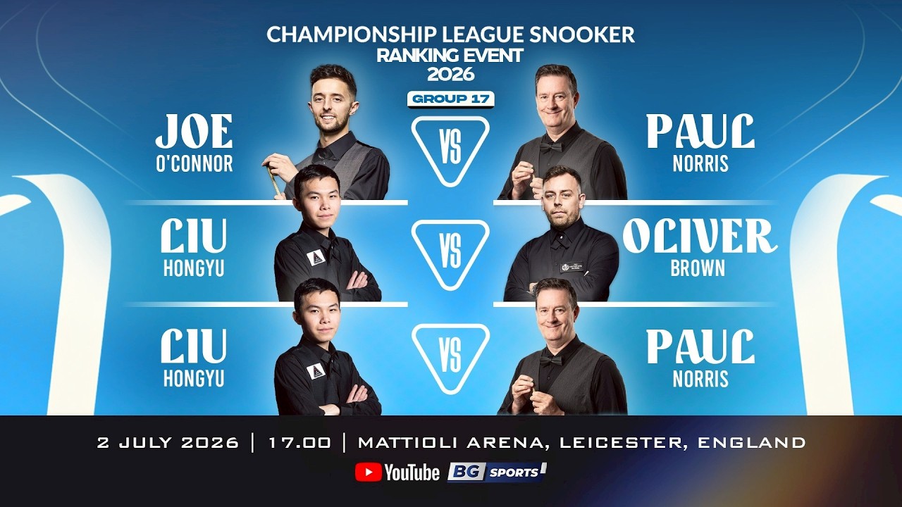 LIVE🔴 : Championship League Snooker Ranking Event 2026 – Group 17 Session 1