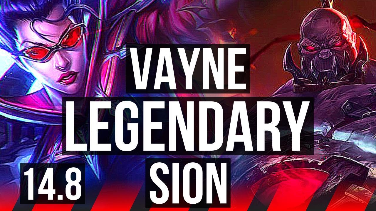 VAYNE vs SION (TOP) | 11/0/2, 6 solo kills, Legendary | EUW Master | 14.8
