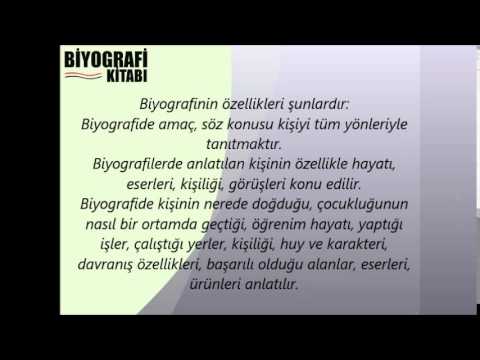 Biyografi nedir örnekleri