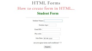 HTML Forms (HINDI | URDU) | How to create form in HTML | form tag | Lecture 33 | Sumbul Khanzada