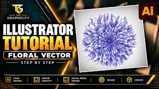🔥 Floral Vector Design With Blend Tool In Illustrator | Illustrator Tutorial 
