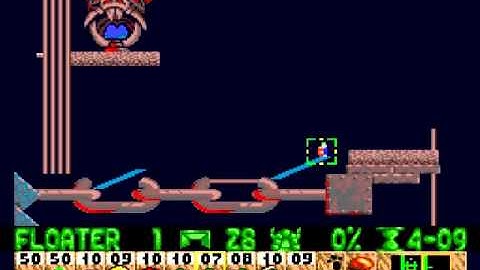 Lemmings Genesis/Mega Drive Walkthrough: Present Level 3