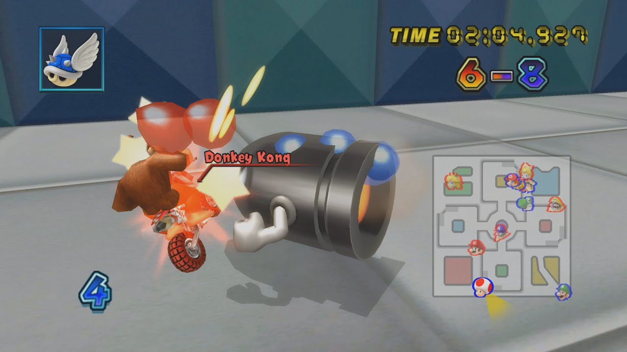 Bullet Bill is bullying everyone in Mario Kart Wii