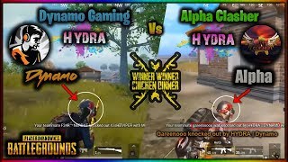 Dynamo Vs Alpha Clasher *HYDRA Vs HYDRA* | Dynamo Gaming | Alpha Clasher | PUBG