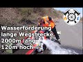 Feuerwehr Wasserförderung lange Wegstrecke Halde Haniel