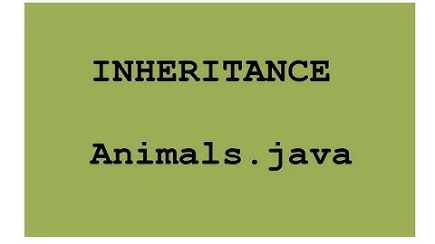 Java: Inheritance explained with Animals.java