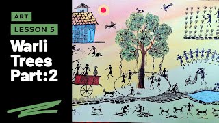 Warli Tutorials 5: How to draw TREE shapes in Warli (Part 2) II Warli Paintings