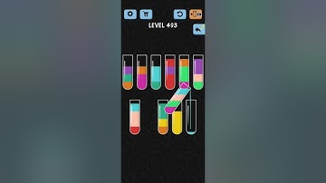 Water Color Sort Level 493 Walkthrough Solution iOS/Android