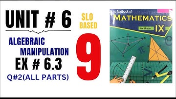 KP MATHS 9|Ex#6.3|Q.2(All Parts)|Square root of Algebraic Expressions by division method