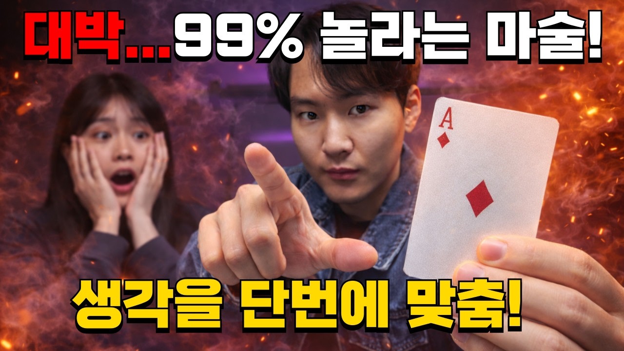 [마술 배우기] 99%가 놀라는 카드 마술! 7분만에 배우고 사용 가능!