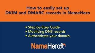 Name Hero - Modify DNS settings for email domain authentication