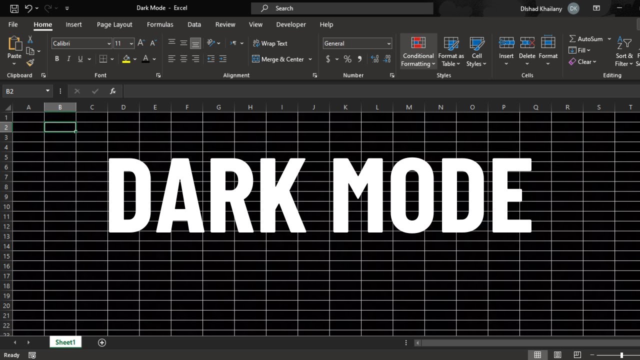How to Enable Dark Mode in Excel (Full Guide) - YouTube