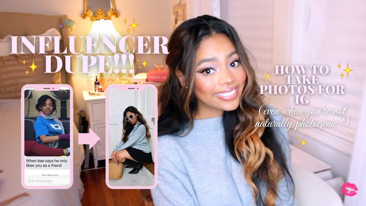 INFLUENCER DUPE! ♡ How to take IG photos (when you're not naturally photogenic) #girlyvlogs