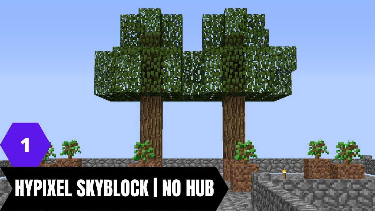 Ep 1 Tree Farm and Cobble Minions Hypixel Skyblock No