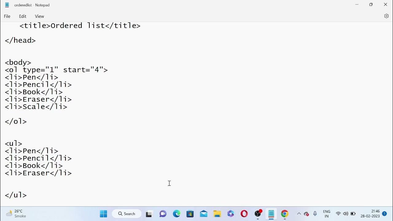 HTML- Unordered list - YouTube