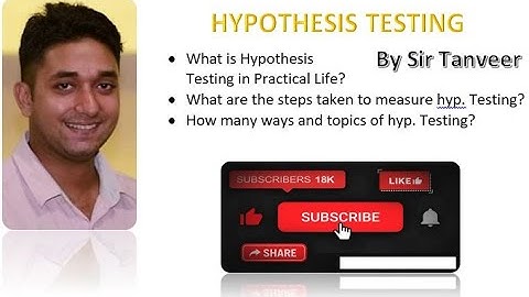 Hypothesis Testing about population mean u, By Sir Tanveer