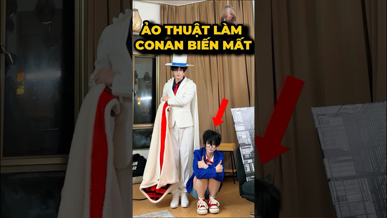 Kaito Kid làm Conan biến mất?😱 #cosplay #shorts #minnacosplay