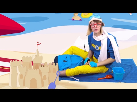 Captain Ace Zoomy Sings At The Beach With Lyrics ✈ Songs for Kids Song Children To Sing And Dance