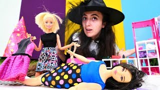 Barbie Ve Cadı Sevcan Şapka Alıyor. Alışveriş Oyunu
