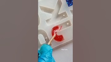 DIY - "J" letter resin keychain💗✨#short#resinart