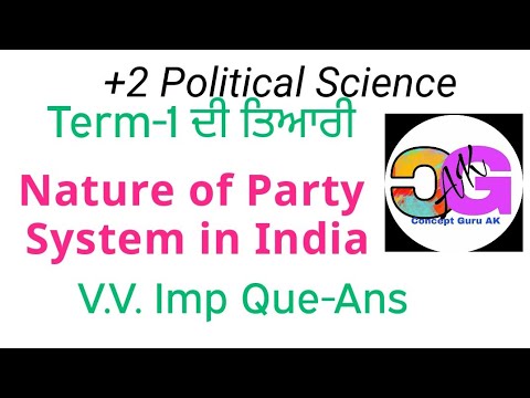 Quiz Nature of Party System in India ,+2 Political Science, Que Ans for ...