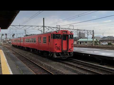 山陰本線　米子駅　普通列車　キハ４７　入庫の様子