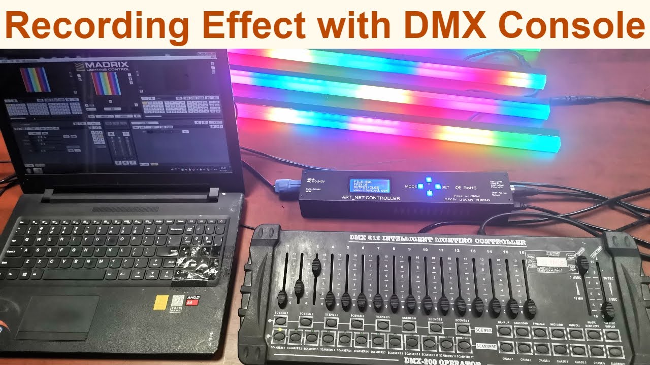 Record lighting effect with DMX console for several Artnet controllers ...