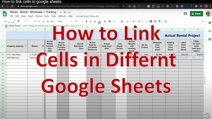 How to Link Cells in Different Google Sheets