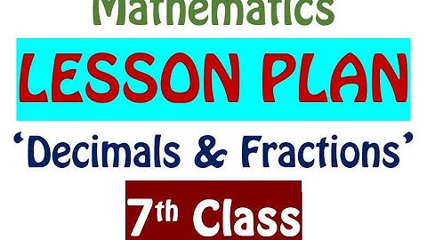 7th CLASS MATHS LESSON PLAN / 