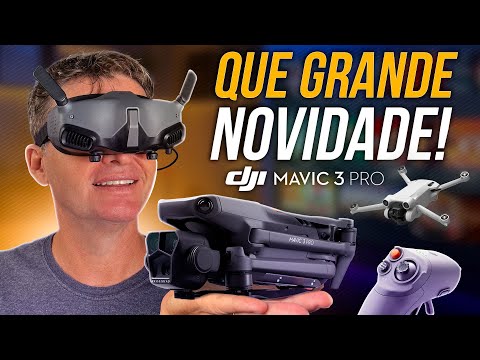 Drones Mini 3 Pro e Mavic 3 compatíveis com óculos Goggles 2 e controle ...