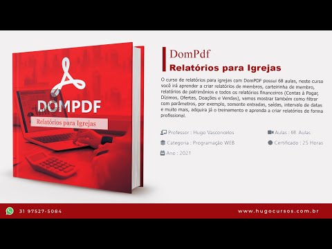 Sistema Relatórios para Igrejas - Aula 06 - Chamada do dompdf