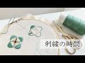刺繍の時間/新作イヤリングの刺繍にhidamari(COSMO)を使ってみました