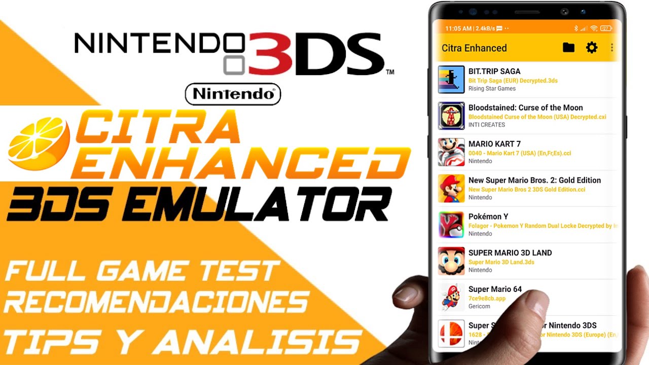 NUEVO EMULADOR 3DS para ANDROID ¿el MEJOR de 2022? · Citra Enhanced Test y  Analisis 