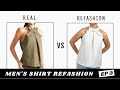 Men's Shirt Refashion | Halter Neck Top Dupe