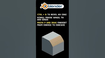 Blender Shorts | How to bevel an edge | Concave to Convex