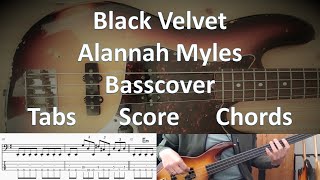 Alannah Myles Black Velvet. Bass Cover Tabs Score Notation Chords Transcription