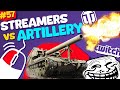 57 streamers vs artillery  world of tanks funny moments