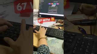 67 WPM typing speed | Fast typing speed practice #shorts #typing #fasttyping