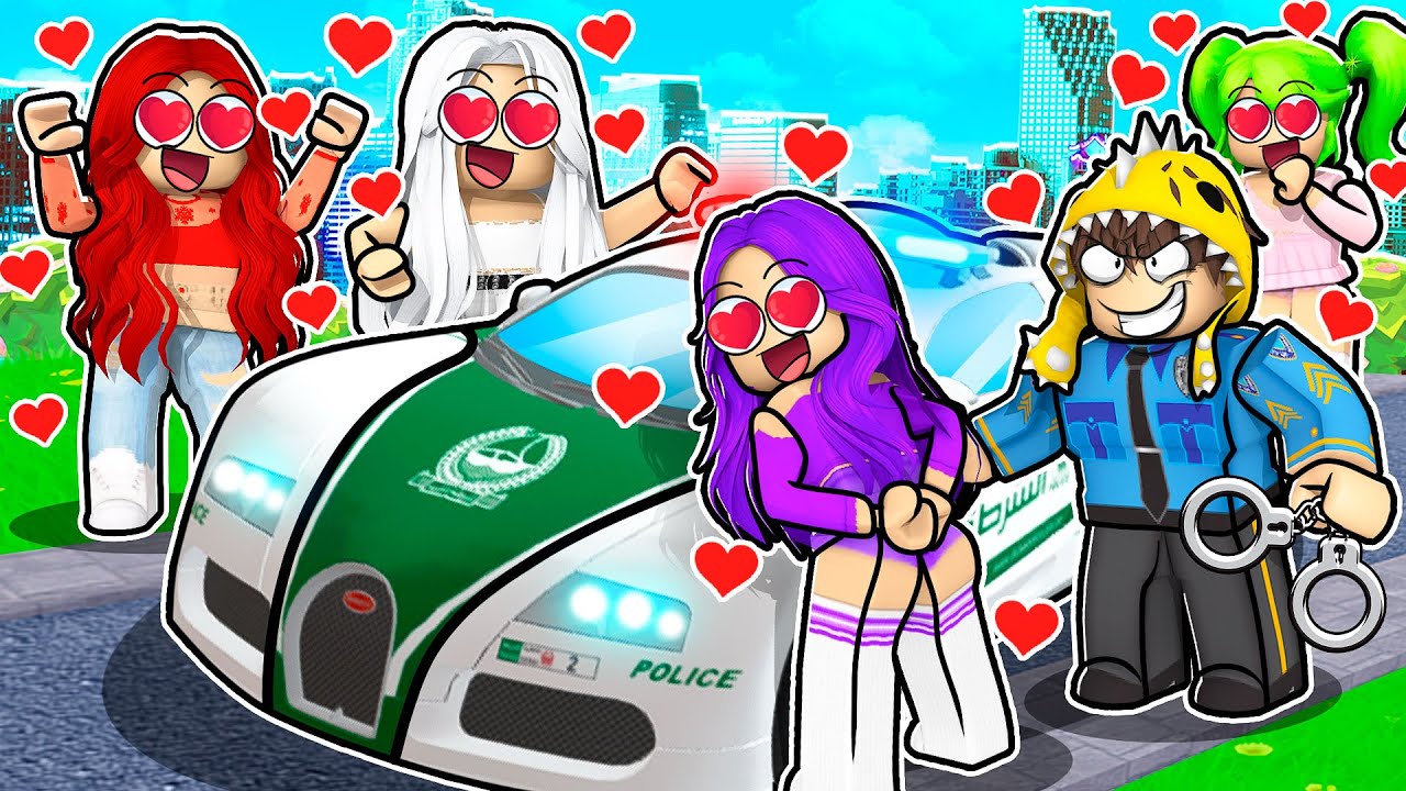 RIZZING Girls With The NEW $100,000 POLICE CAR in Roblox Driving Empire