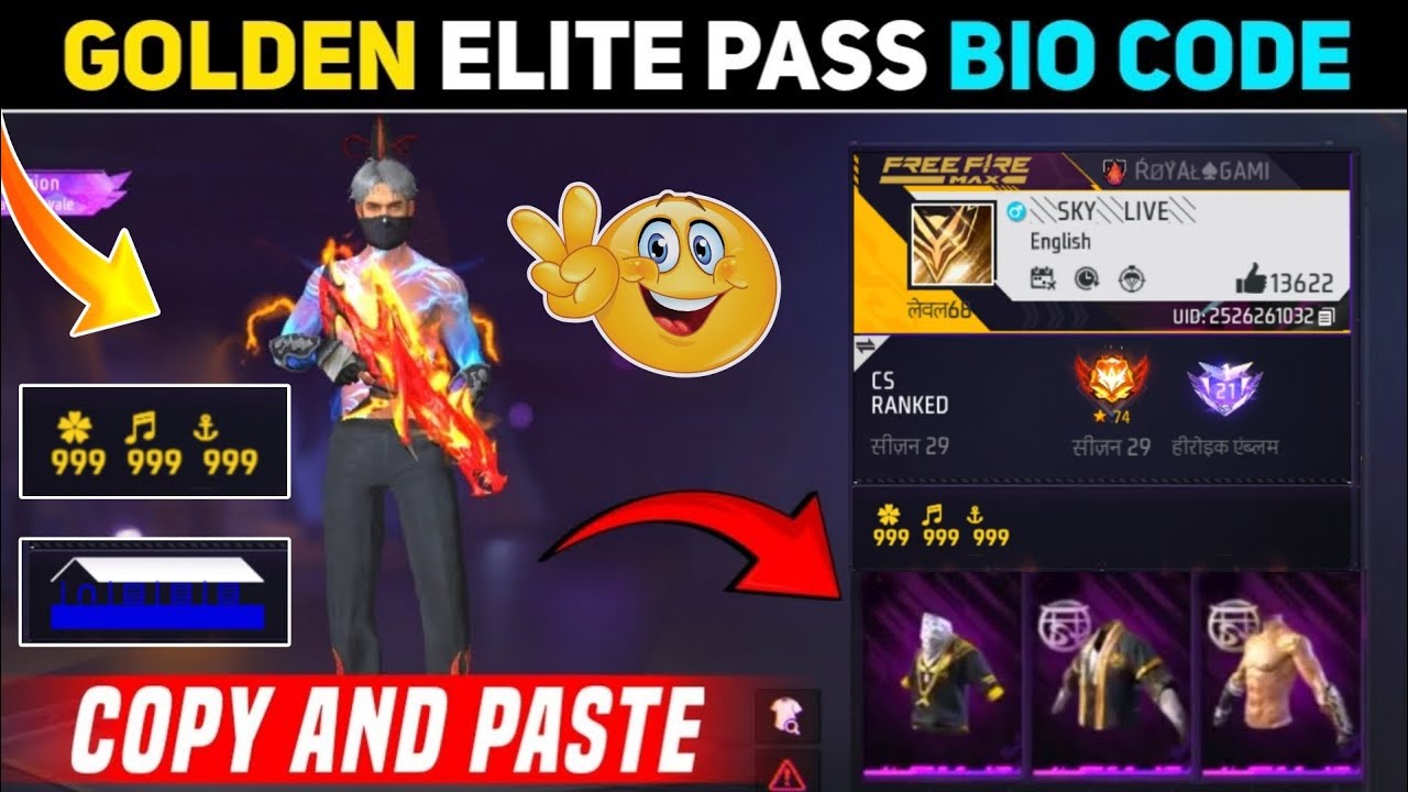 free fire season 1 2 3 bio code copy and paste